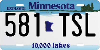 MN license plate 581TSL