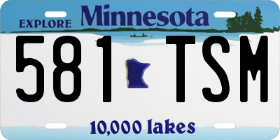 MN license plate 581TSM