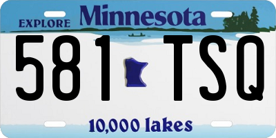 MN license plate 581TSQ