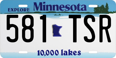 MN license plate 581TSR
