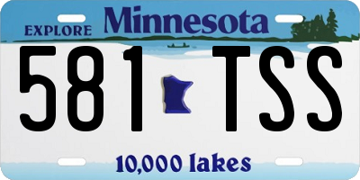 MN license plate 581TSS