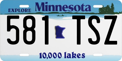 MN license plate 581TSZ