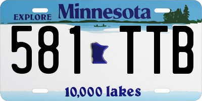 MN license plate 581TTB
