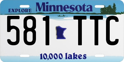 MN license plate 581TTC