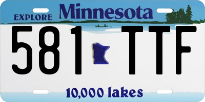 MN license plate 581TTF
