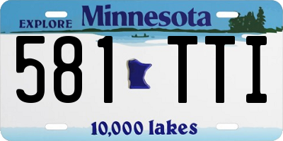 MN license plate 581TTI