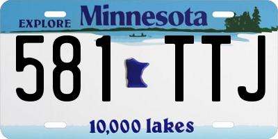 MN license plate 581TTJ