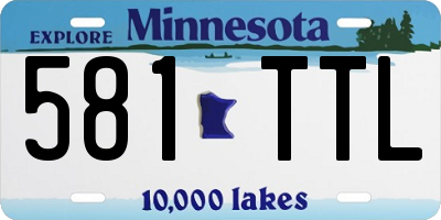 MN license plate 581TTL