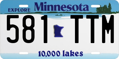 MN license plate 581TTM