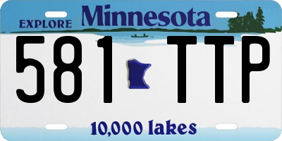MN license plate 581TTP