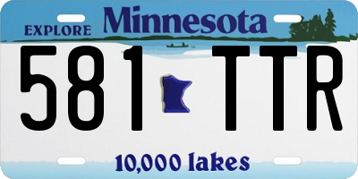 MN license plate 581TTR