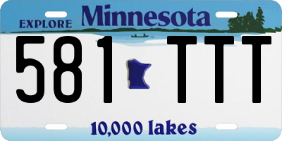MN license plate 581TTT