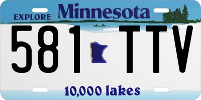 MN license plate 581TTV