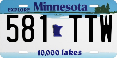 MN license plate 581TTW