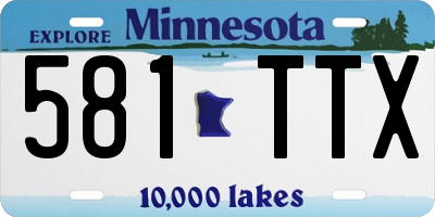 MN license plate 581TTX