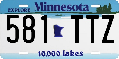 MN license plate 581TTZ