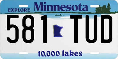 MN license plate 581TUD