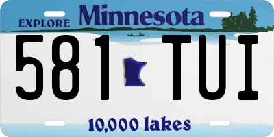 MN license plate 581TUI