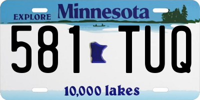MN license plate 581TUQ