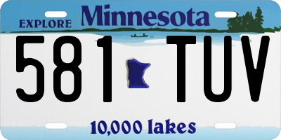 MN license plate 581TUV