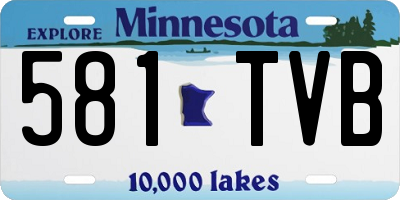 MN license plate 581TVB