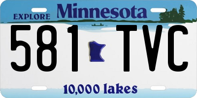 MN license plate 581TVC