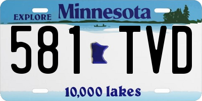 MN license plate 581TVD