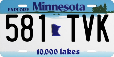 MN license plate 581TVK