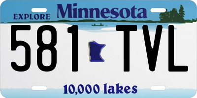 MN license plate 581TVL