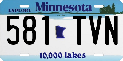 MN license plate 581TVN