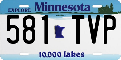 MN license plate 581TVP