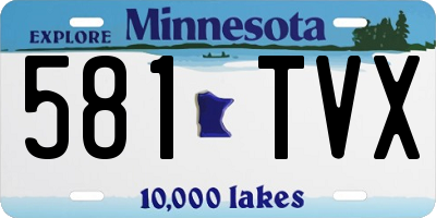 MN license plate 581TVX