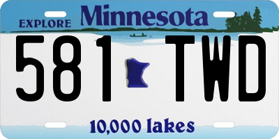 MN license plate 581TWD