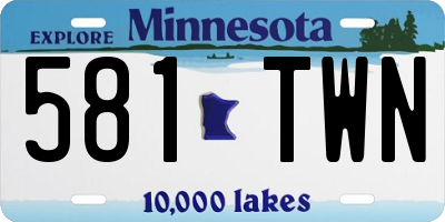 MN license plate 581TWN