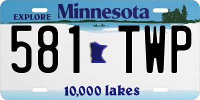 MN license plate 581TWP