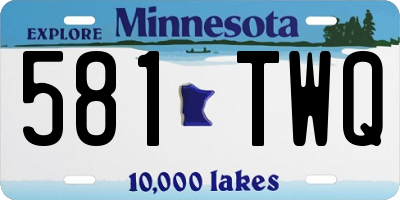 MN license plate 581TWQ