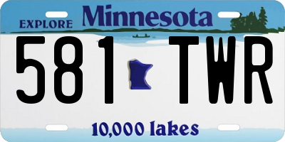 MN license plate 581TWR