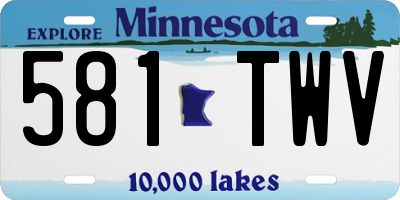 MN license plate 581TWV