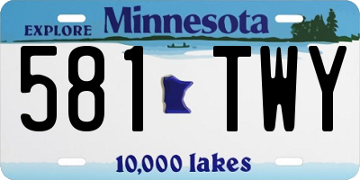 MN license plate 581TWY