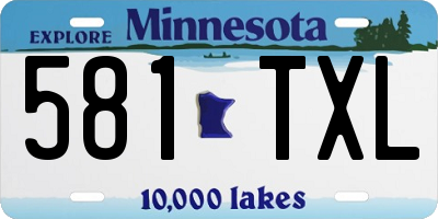 MN license plate 581TXL