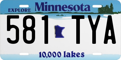 MN license plate 581TYA