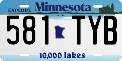 MN license plate 581TYB