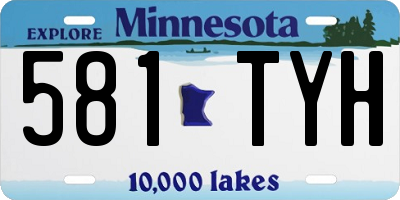 MN license plate 581TYH