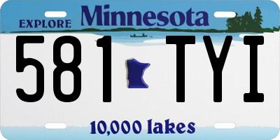 MN license plate 581TYI