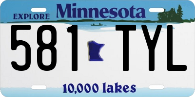 MN license plate 581TYL
