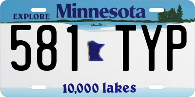 MN license plate 581TYP