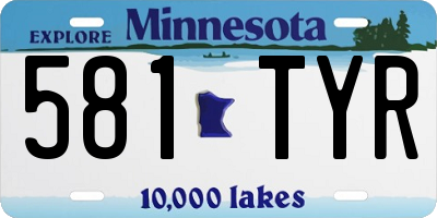 MN license plate 581TYR