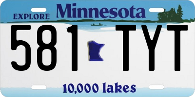 MN license plate 581TYT