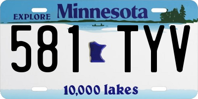 MN license plate 581TYV