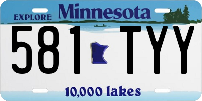 MN license plate 581TYY